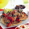 Aromatic Fish-Topped Naan